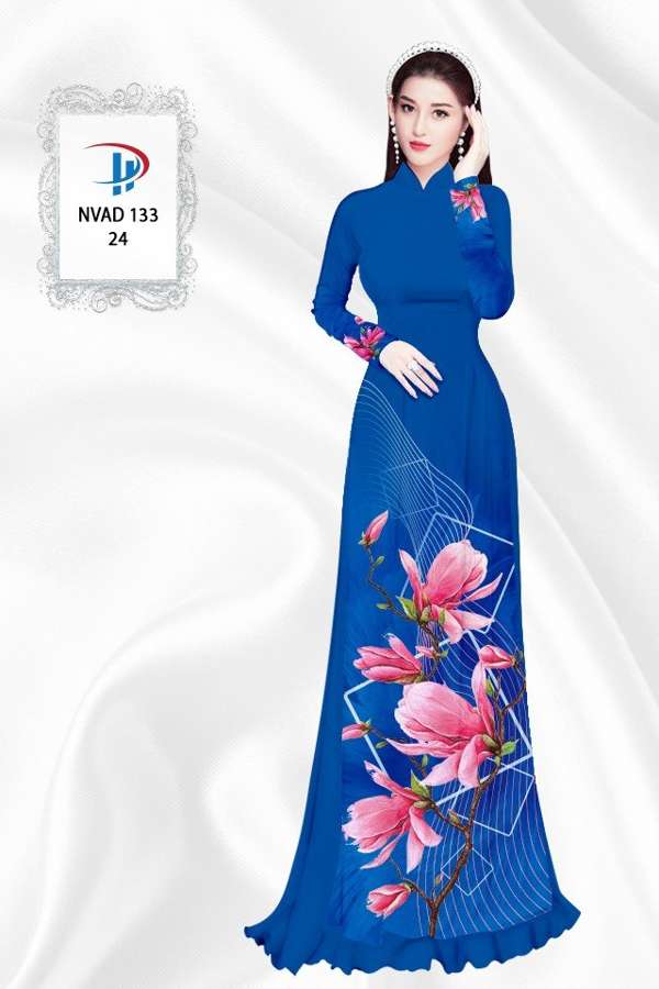 Vải Áo Dài Hoa In 3D AD NVAD133 18